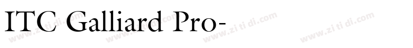 ITC Galliard Pro字体转换